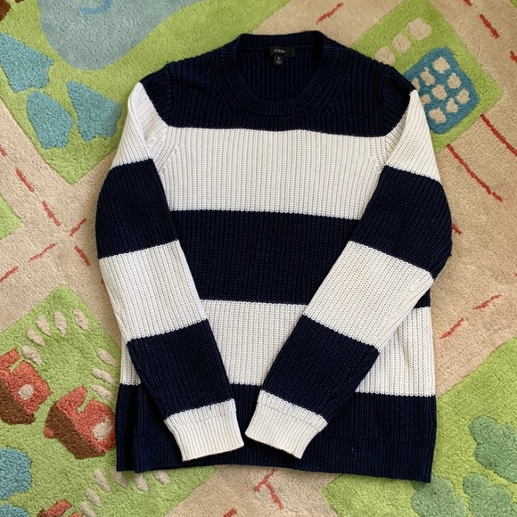 J. Crew Sweaters - J.crew cotton cashmere striped sweater. Size s
